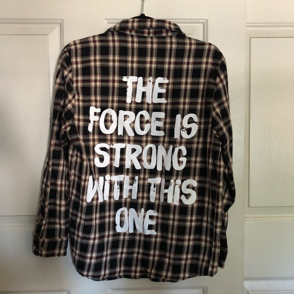 Black and White Plaid Women's Button Down Shirt